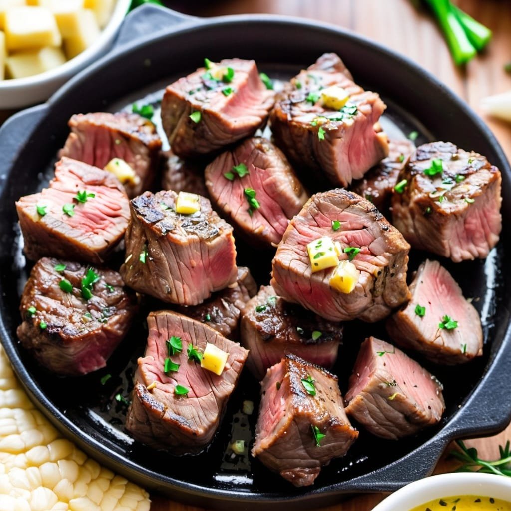 Garlic Butter Steak Bites – Juicy !