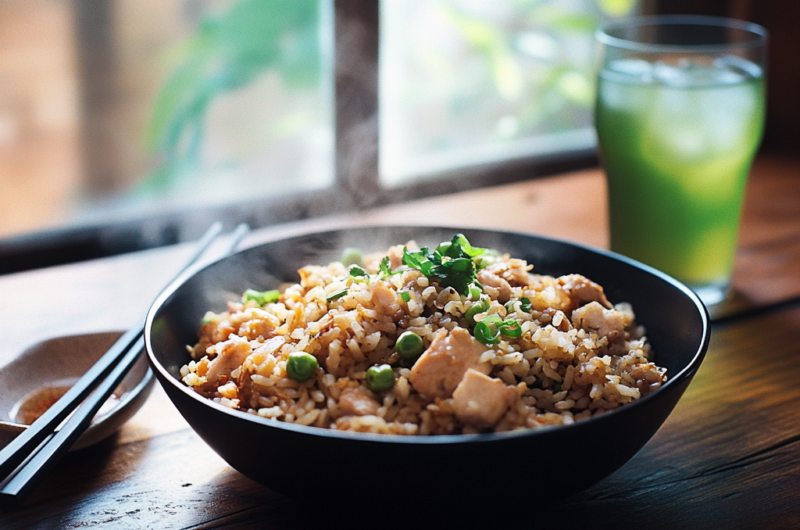 Garlic Chicken Fried Brown Rice – A Flavorful & Healthy Take on a Classic!