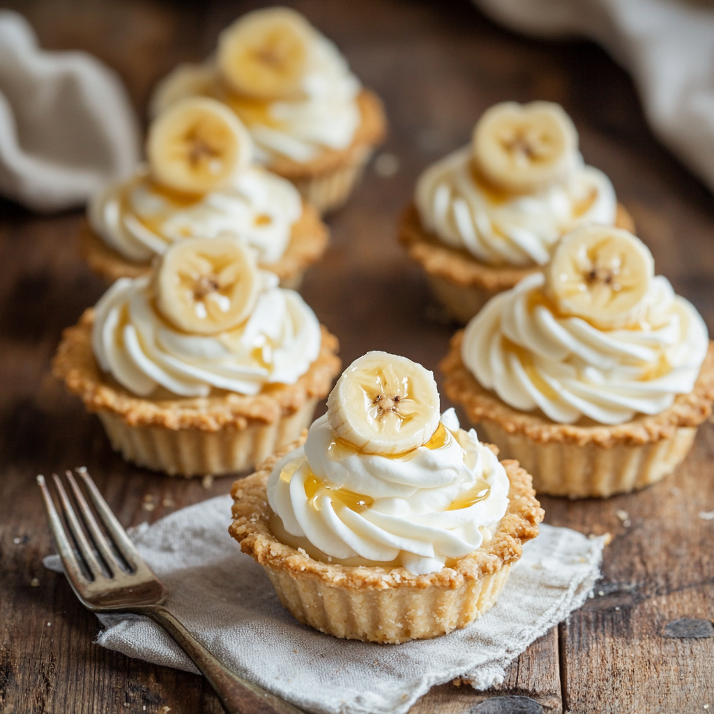 No-Bake Mini Banana Cheesecakes – Easy & Creamy Delight