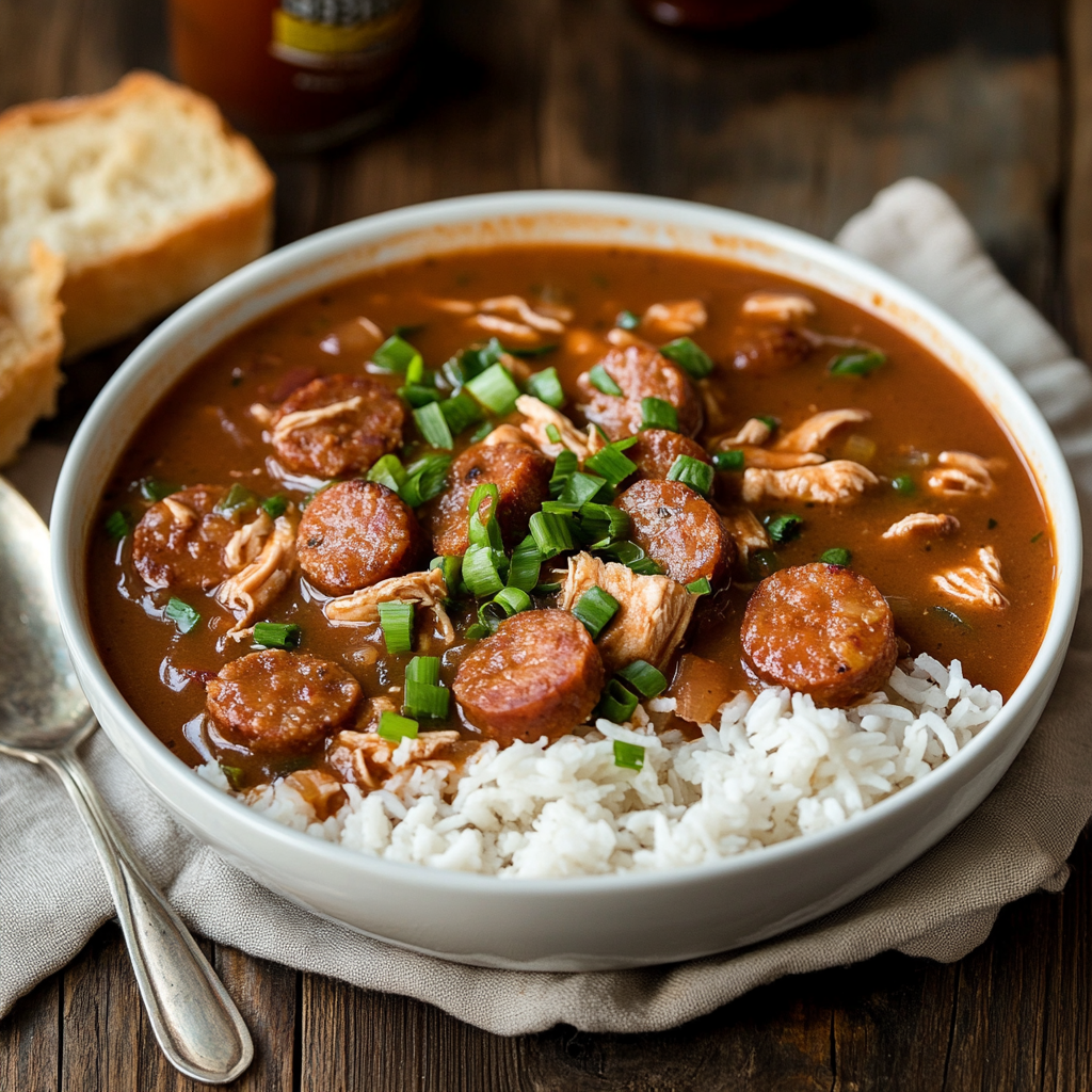 🍲 Chicken and Beef Sausage Gumbo