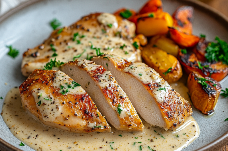 🧄 Creamy Garlic Chicken – Easy & Flavorful Recipe