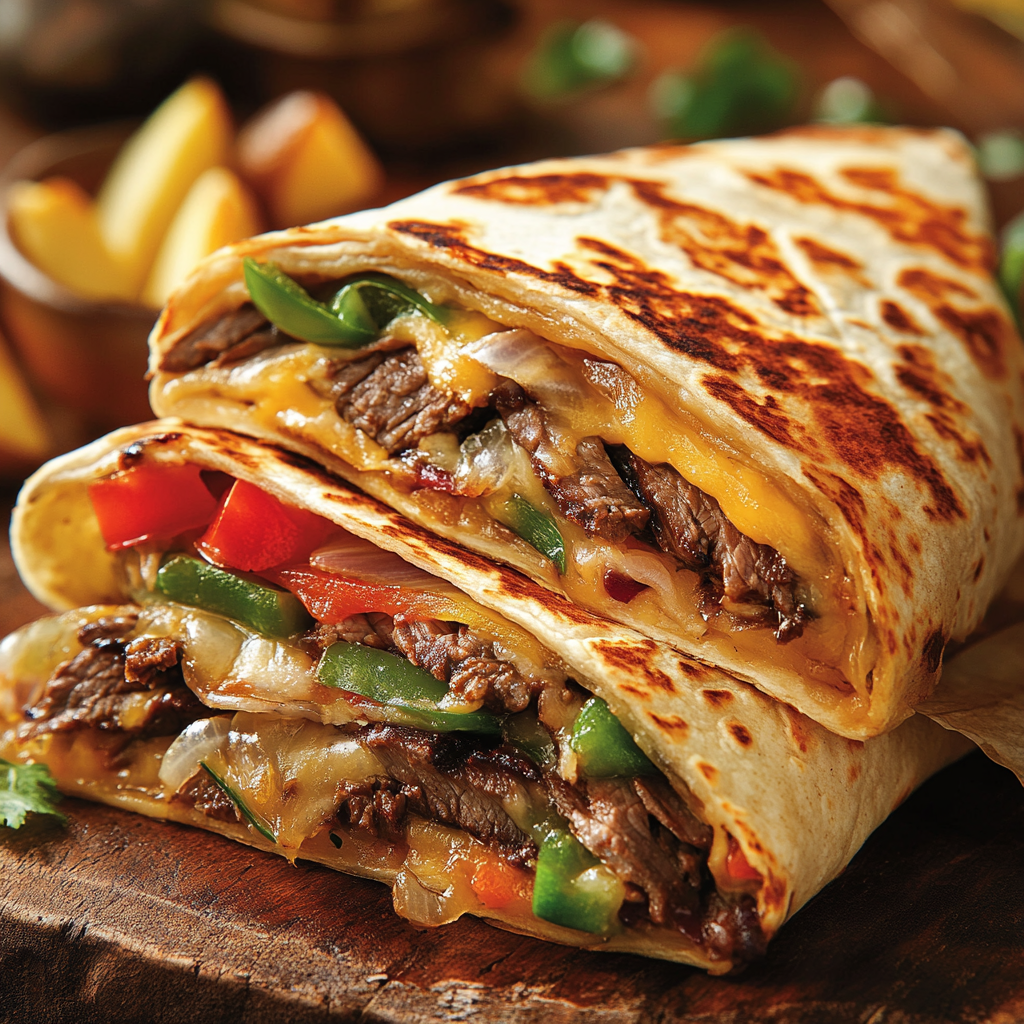 Philly Cheesesteak Grilled Wrap – Easy & Flavorful Meal