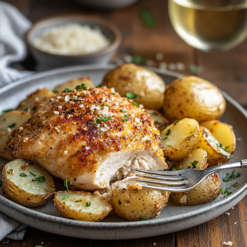 🍗 Garlic Parmesan Chicken & Potatoes