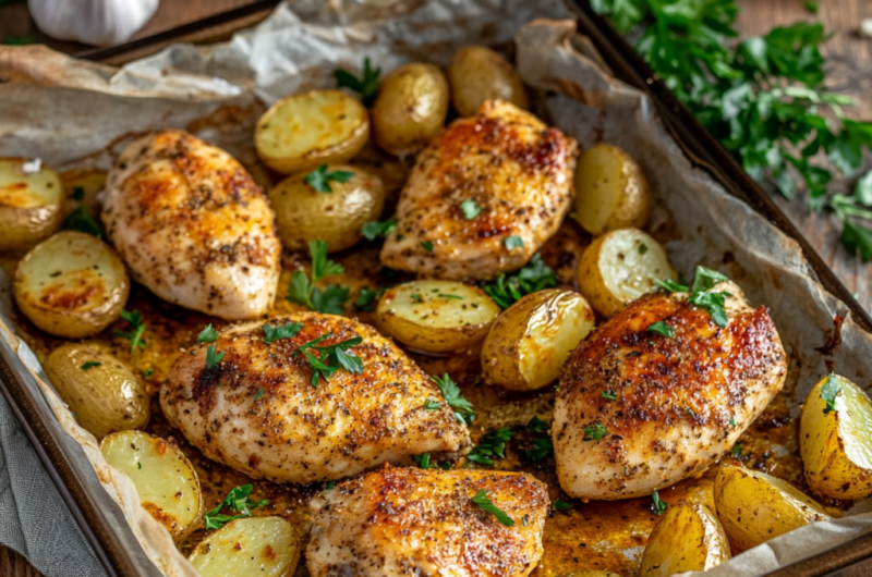 🍗 Garlic Parmesan Chicken & Potatoes