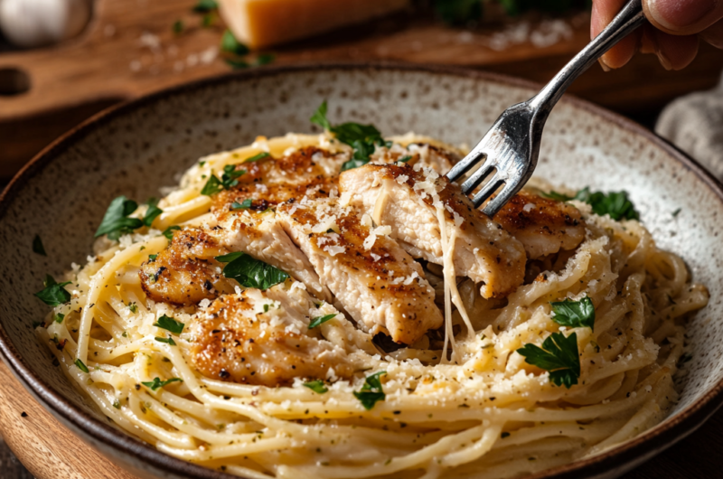 Creamy Chicken Garlic Parmesan Pasta