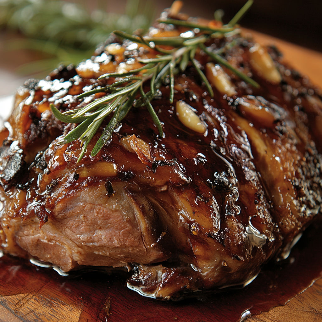 Tender Slow-Roasted Lamb Shoulder Glazed !