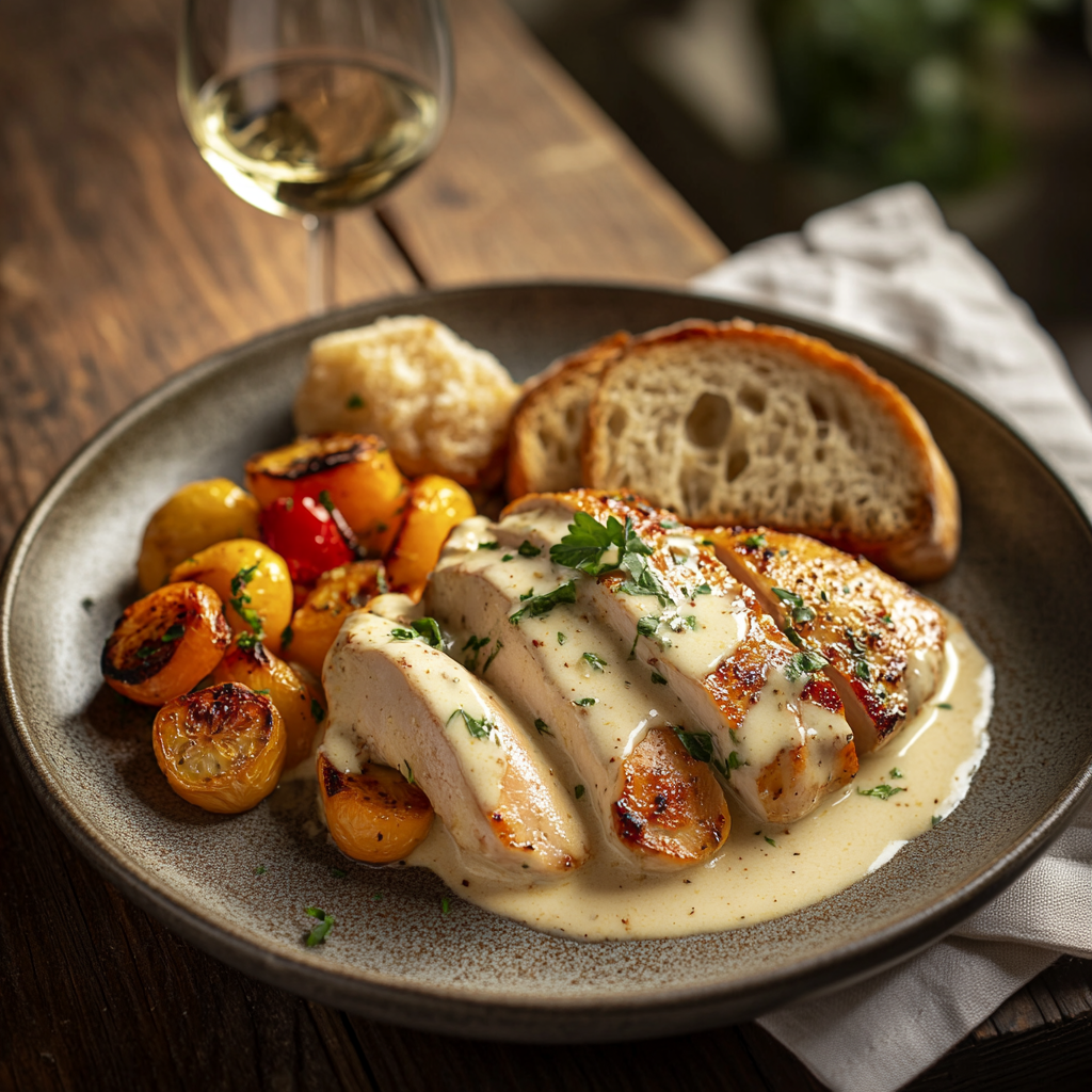 🧄 Creamy Garlic Chicken – Easy & Flavorful Recipe
