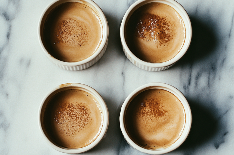 The Best Creamy Coffee Panna Cotta with Chocolate Topping Dessert