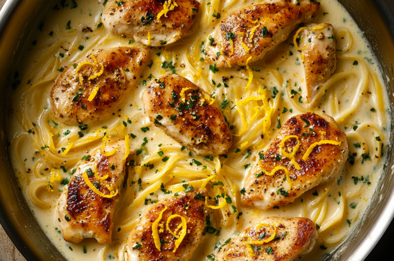 Garlic Butter Chicken Pasta Delight- The Best Easy Recipe