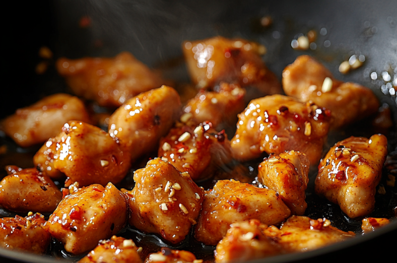 The Best Easy Hot Honey Chicken Bowls.