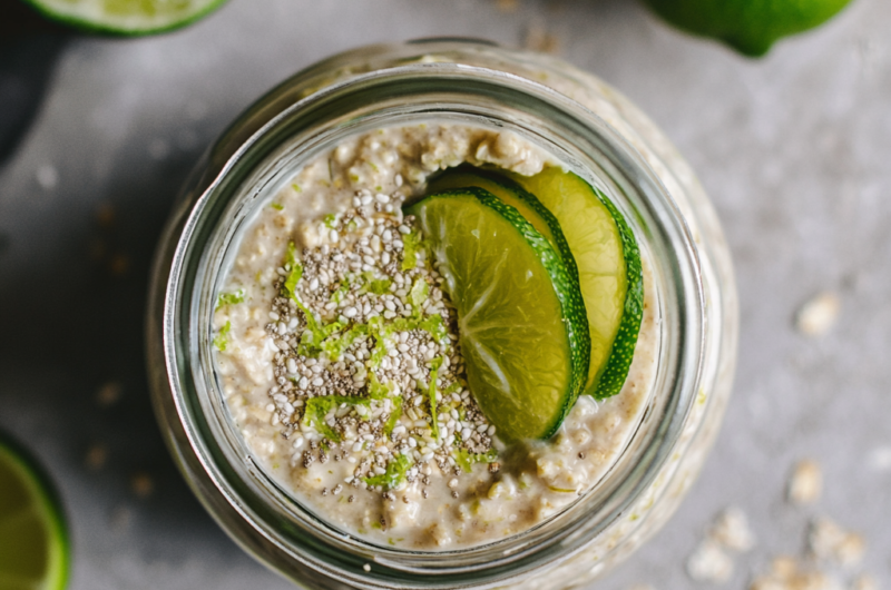 The Best Easy Key Lime Pie Overnight Oats.