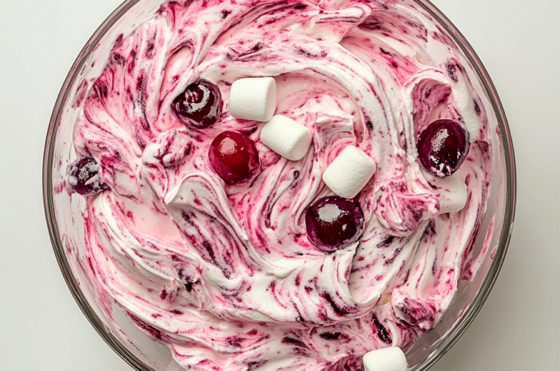 The Easy  Cherry Cheesecake Fluff 